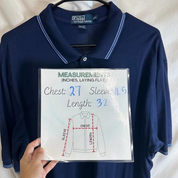 Polo Ralph Lauren Golf Shirt Men’s XXL 2XL Blue Short Sleeve‎ 100% Pima Cotton - Picture 5 of 8